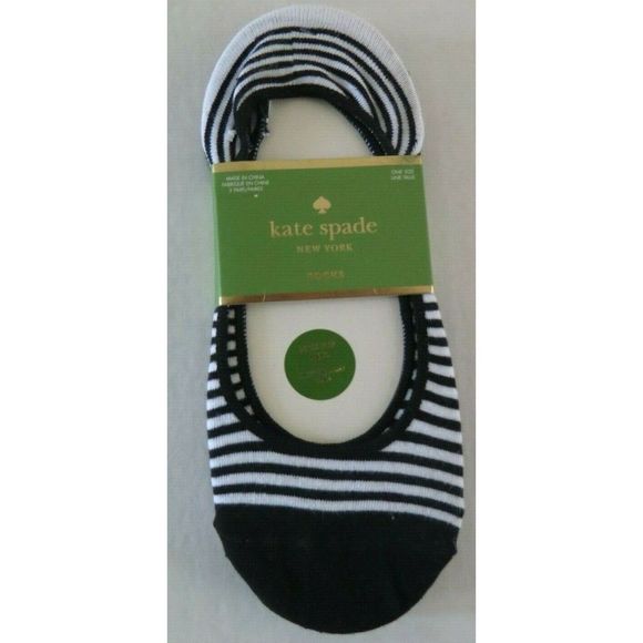 Kate Spade New York, 3-Pack No Show Black Liner Non Slip Socks (Shoe 4-10) - Picture 1 of 2